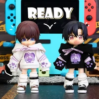 New OB11 Clothes Set Kawaii Kitten Sweater Long Sleeved Cat Game Jacket Doll Accessories For Molly GSC YMY P9 Body 1/12 BJD Doll 1