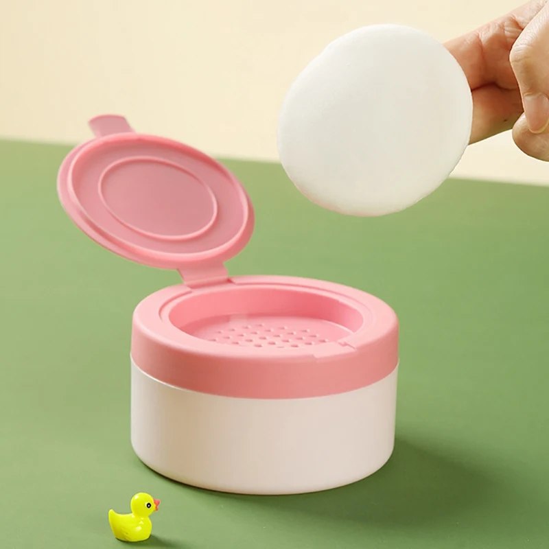Custodia contenitore per polvere per il corpo del bambino con soffio di polvere Sicurezza portatile vuota per neonati Scatola portaoggetti per polvere per il corpo Porta soffio cosmetico - immagine 5