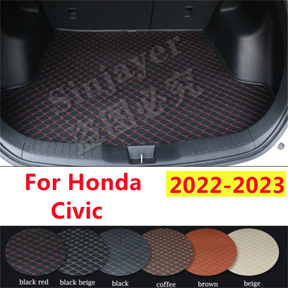 

SJ автомобильный коврик для багажника на заказ подходит для Honda Civic 2022 2023 года водонепроницаемый внутренний Автомобильный задний поднос для ботинок грузовой коврик протектор