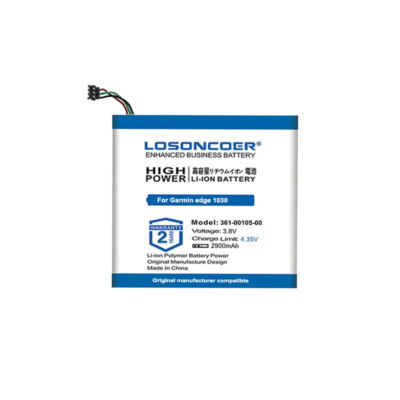 LOSONCOER 2900mAh 361-00105-00 Battery For Garmin edge 1030