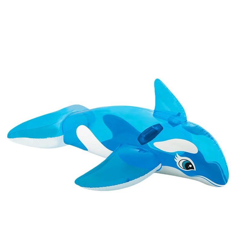 Water Blue Whale Dolphin Adult and babies Mount Large inflatable swimming circle toy water riding horse Little Whale Rider 4