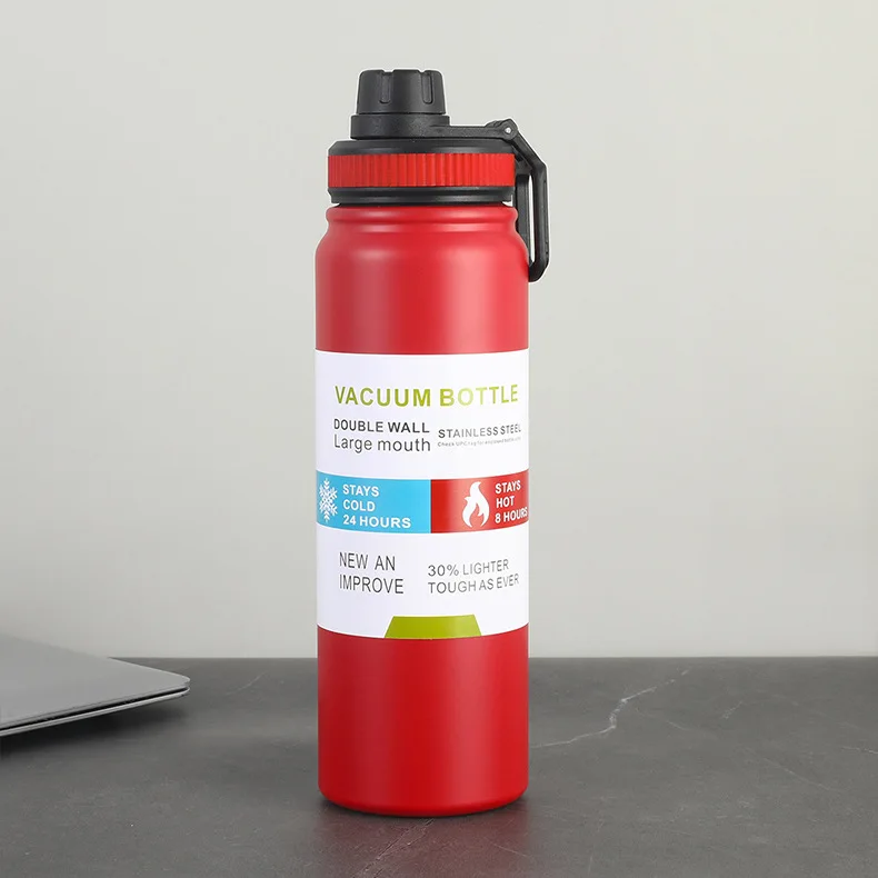 thumbnail image 1 of 800/1000ml Simple 304 stainless steel vacuum flasks Large capacity insulated cup portable thermoses Outdoor sport water bottle, 1 of 5