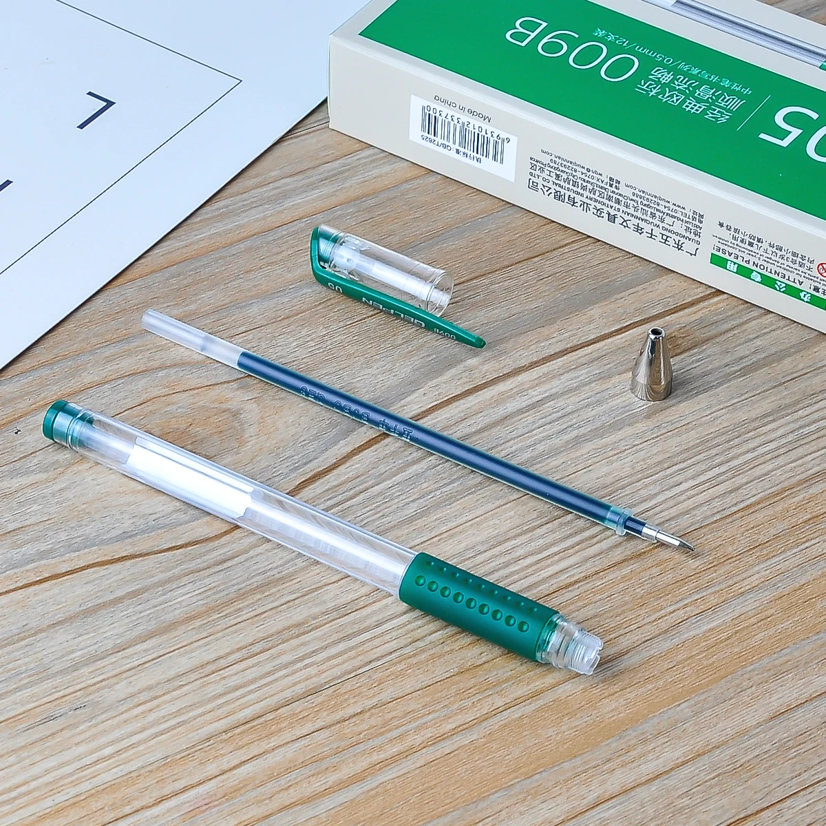 IGEAIIE 8 Pack Rollerball Pens 0.5mm Green Ink Pens, Fine Tip - View #10