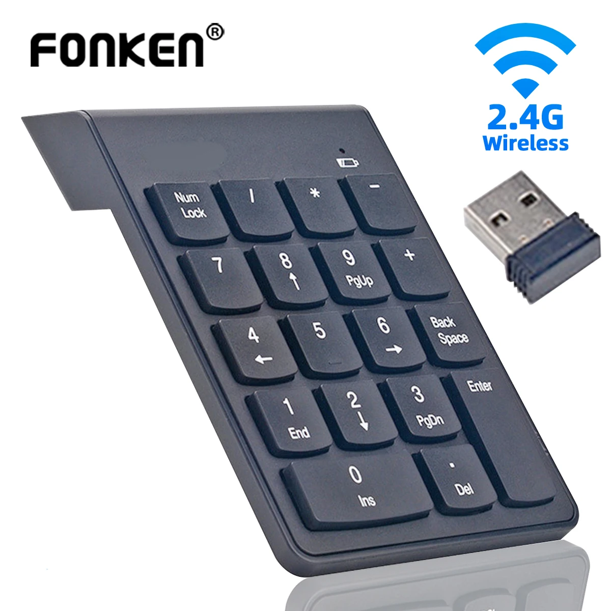 Беспроводная цифровая клавиатура FONKEN 2 4 ГГц 18 клавиш USB | Компьютеры и офис