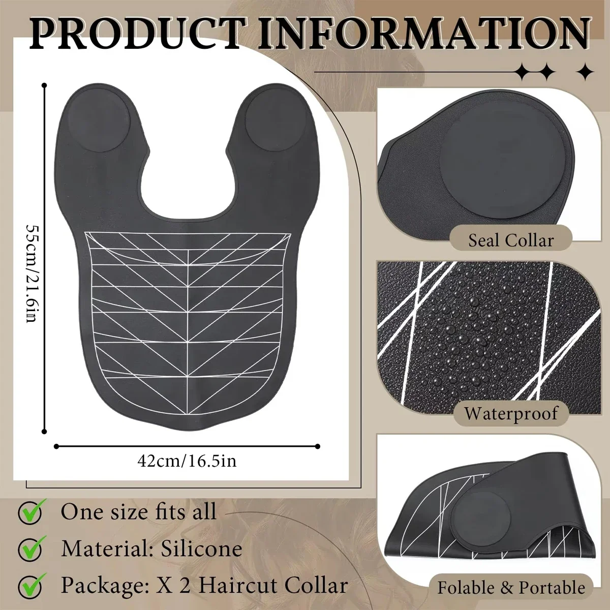 Hairdressing Cape Waterproof Barber Hair Coloring Apron Salon Silicone Hair Dye Shawl Professional Barbershop Styling Cape Tools 3