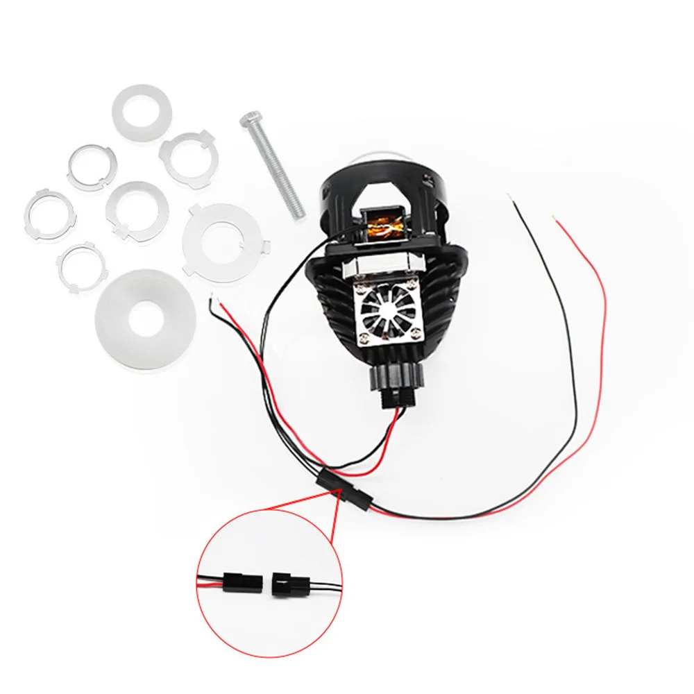 

Lossless General Purpose Bi LED Projector Lens with 2.5-inch Size and Upgraded High Brightness 3570 Chips Car Headlight Retrofit