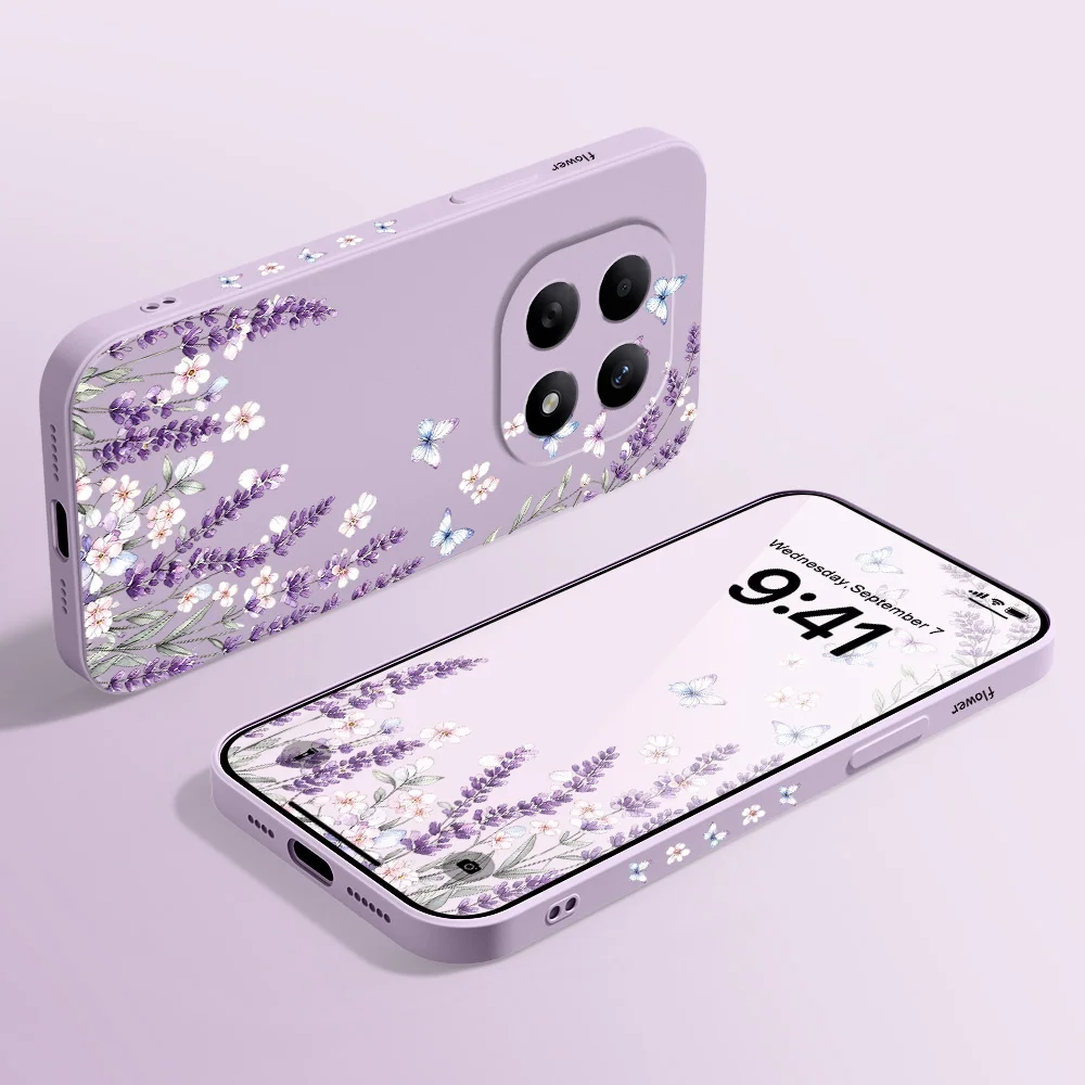 Lavender Butterfly Soft Phone Case Cover
