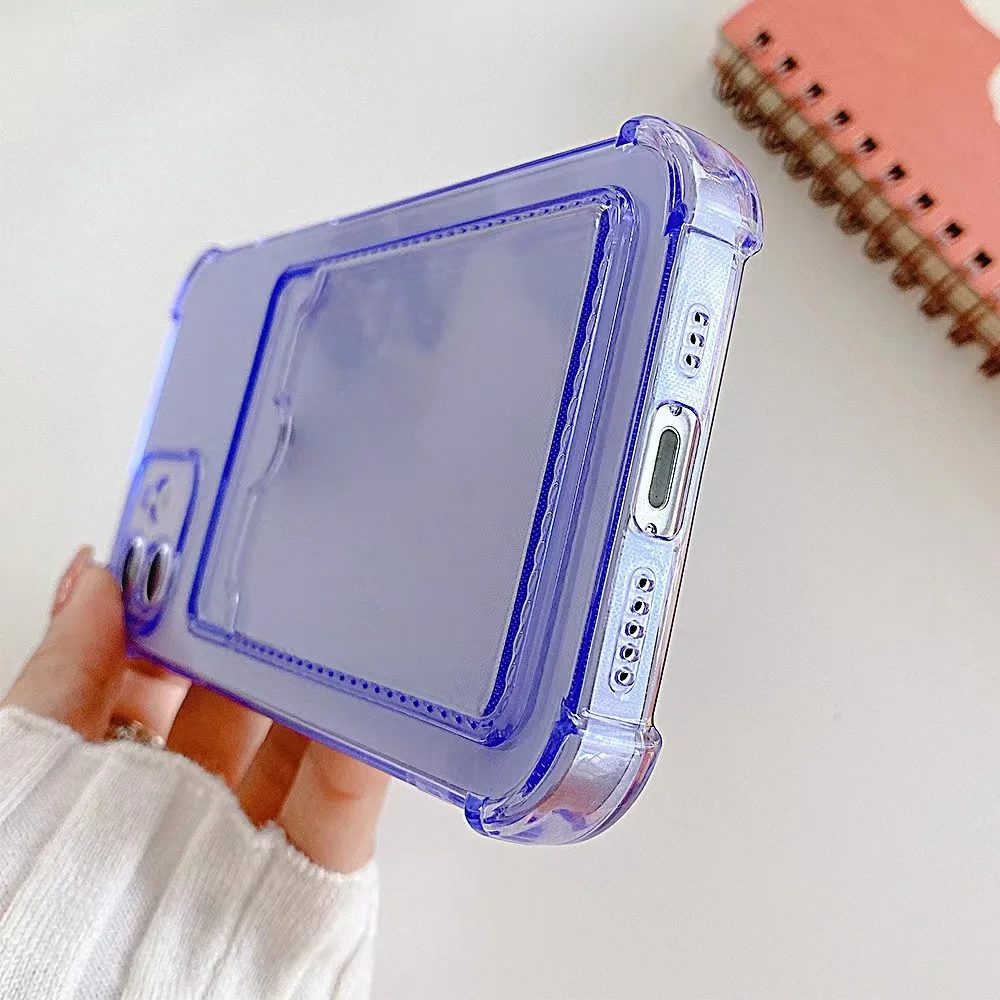 Card Bag Wallet Clear Soft Case For Xiaomi Redmi Note 8 9 9s 10 10s 11 11s 12 12s 12 Pro Plus 5G Redmi 9A 9C 10A 10C Cover — view 3