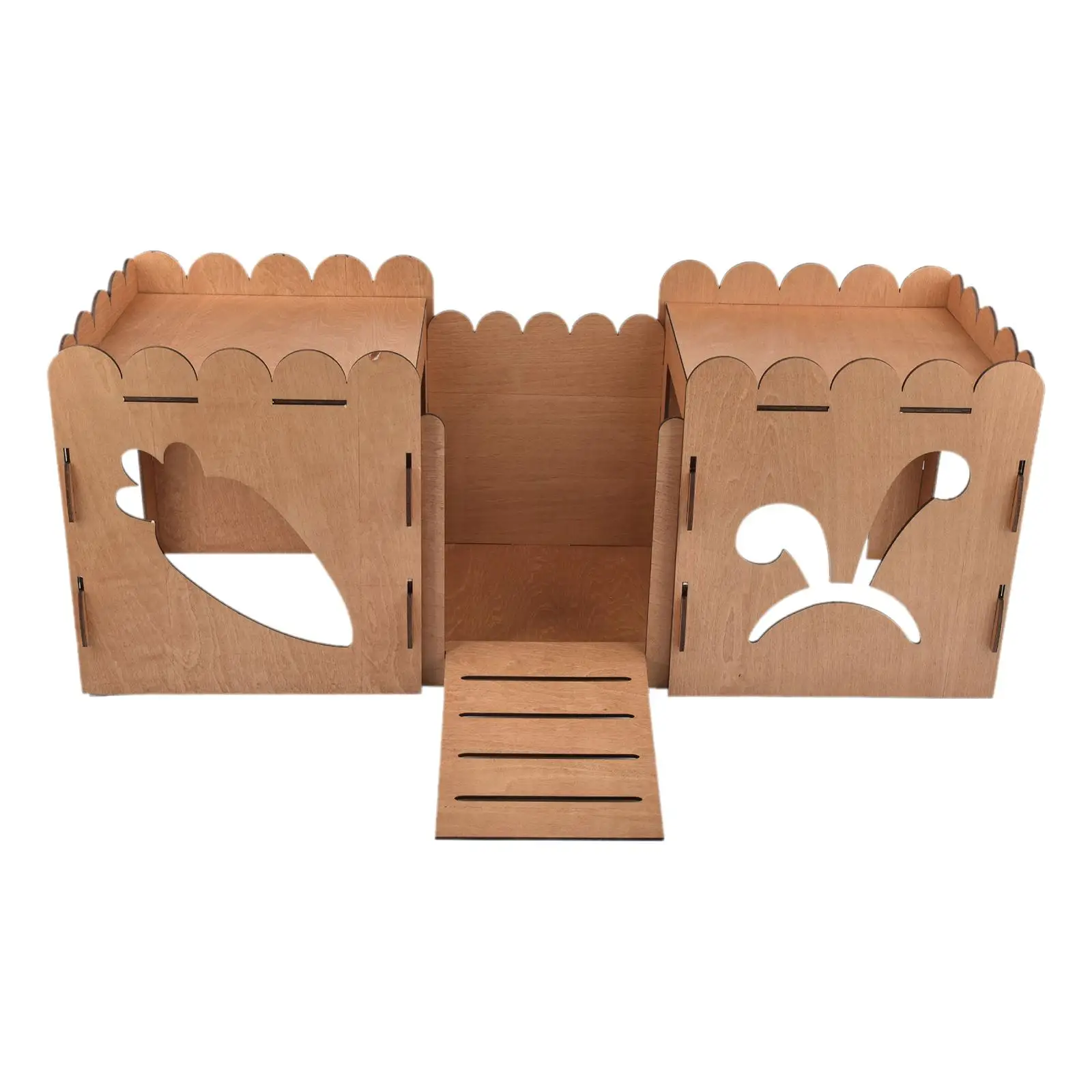 Hamster House Small Animal Pet House Bed Wooden Castle Hideout for Guinea Pig Chinchilla Bunny Gerbils Hedgehog
