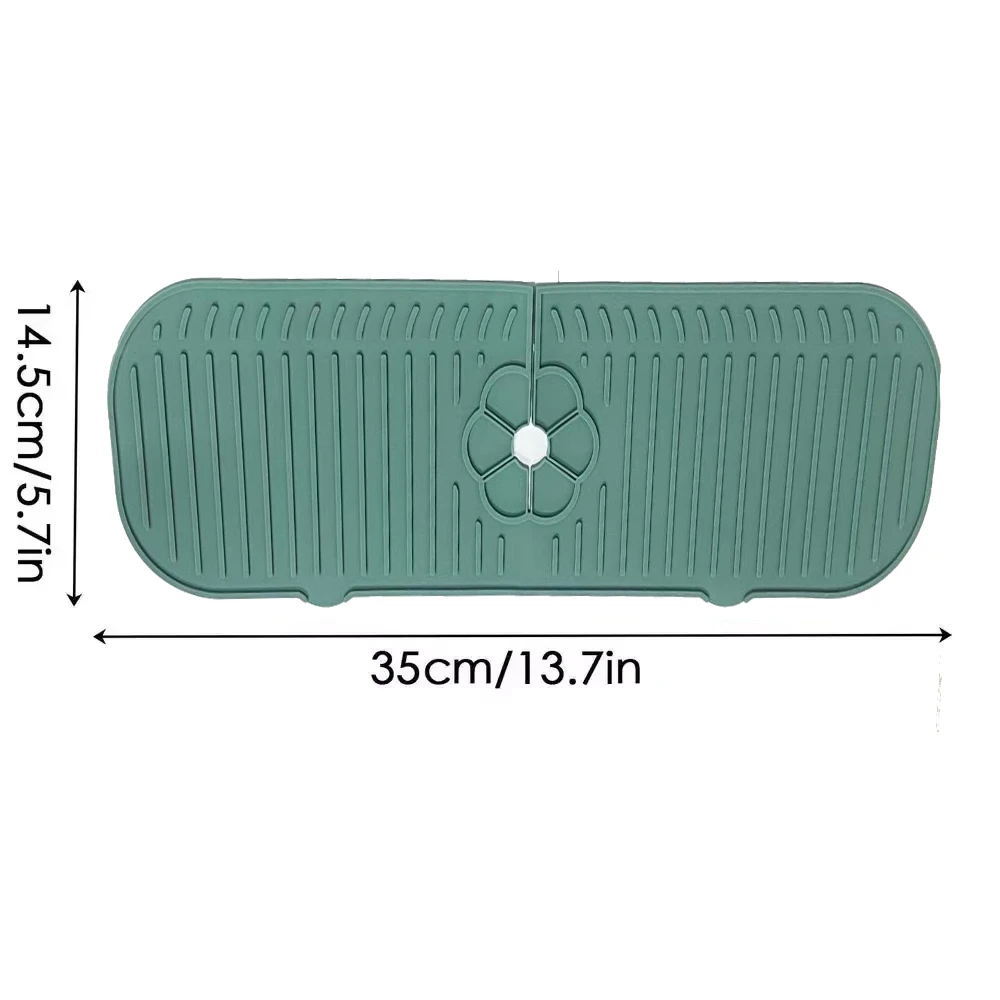 Küchenarmatur-Spritzschutzmatte aus Silikon, Spritzschutzmatte für Spülbeckenarmaturen, Schwamm-Ablaufschutz, Arbeitsplattenschutz für Küchen- und Badezimmer-Gadgets_voghion.com