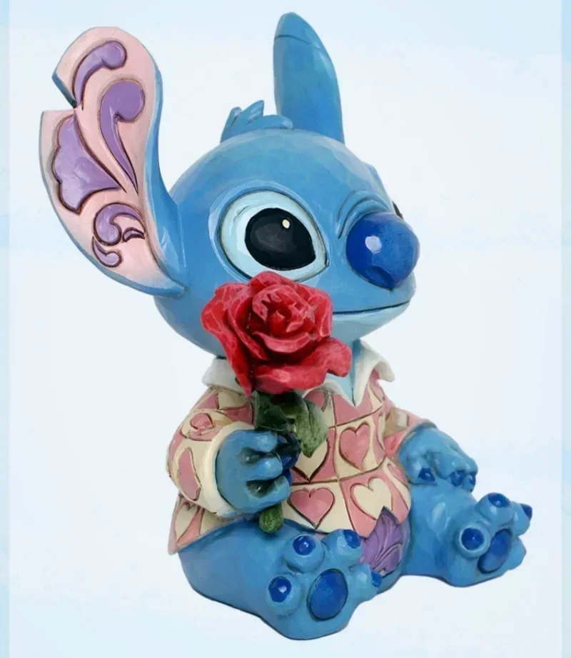 

16cm Disney Valentine's Day Stitch Ornament Statue Interstellar Treasure Creative Office Desk Decoration Surprise Gift