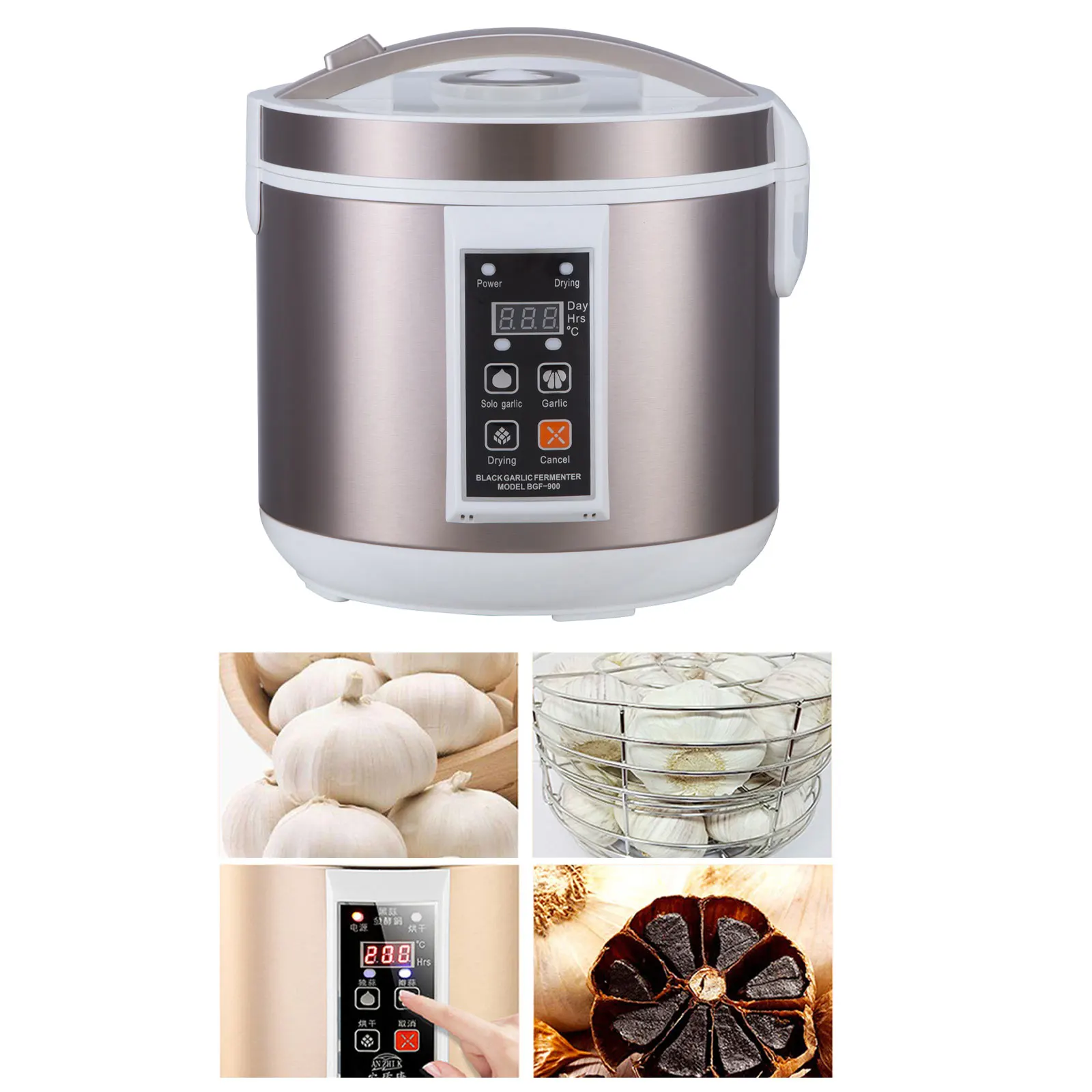 6L Black Garlics Fermenter Automatic Intelligent Ferment Box Multifunctional Yoga Juice Wine Ferment or Household Restaurant
