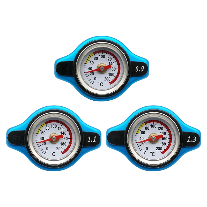 Small and Big Head Thermost Radiator Cap Tank Cover Water Temp gauge 0.9BAR or 1.1BAR or 1.3 BAR Cover No logo