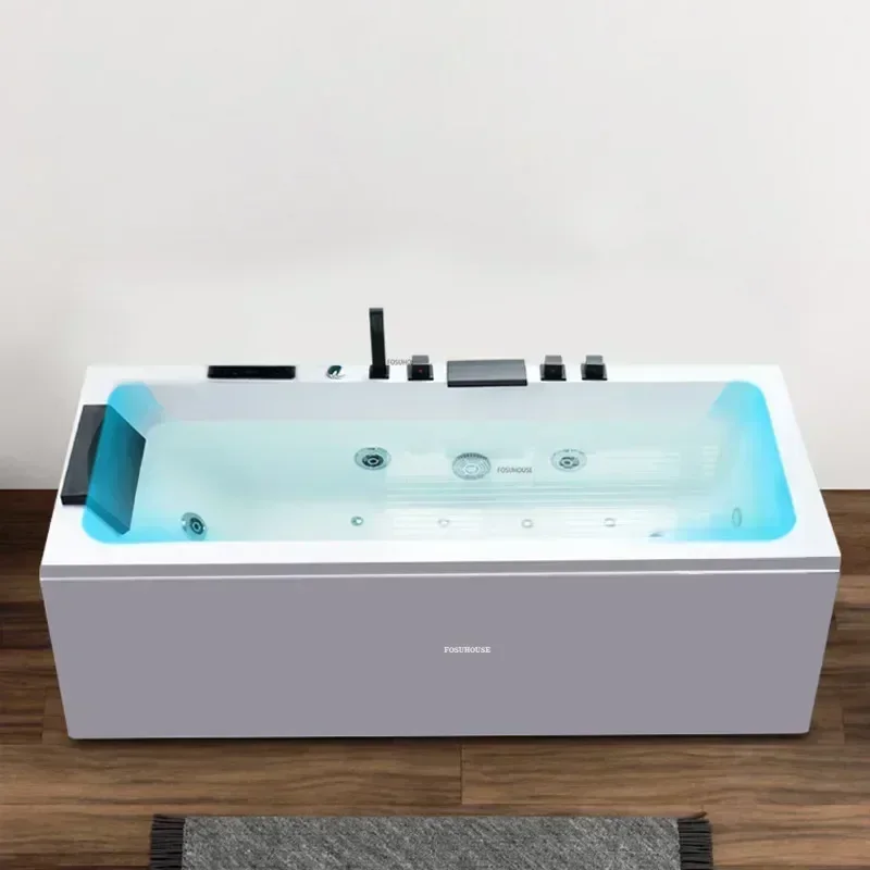 Bathroom Supplies Intelligent Thermostatic Bathtub Acrylic Massage Bathtub Small Apartment Household Surf Massage Jacuzzi