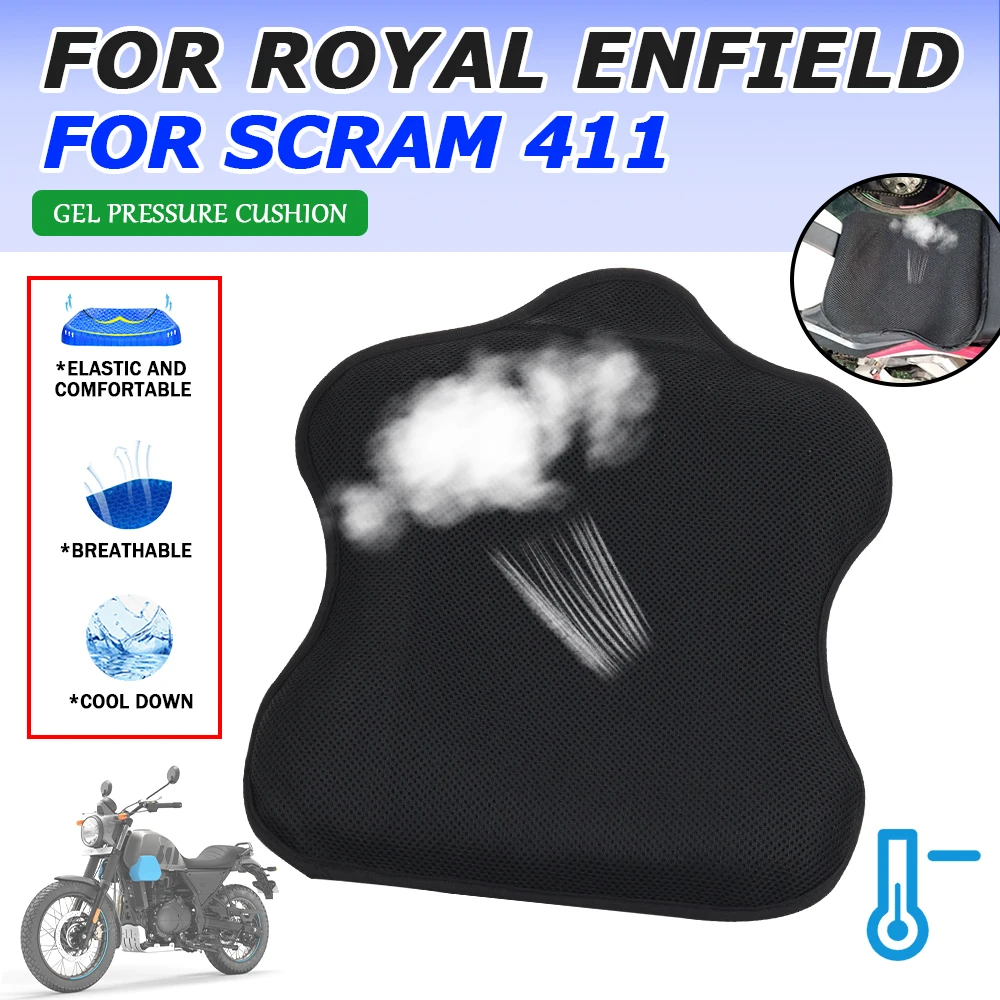 Per Royal Enfield Scram 411 Scram411 2022 2023 Accessori Per Moto Gel Seat Gel Pad Fodera Per Cuscino In Gel Rete Di Raffreddamento Traspirante