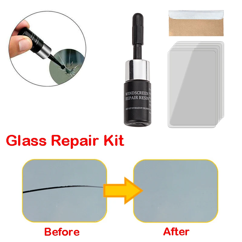 

Car Window Repair Fluid Cracked Glass Scratch Repair Kit Windshield Repair Liquid for Auto Window Glasss Crack Restore Tool DIY