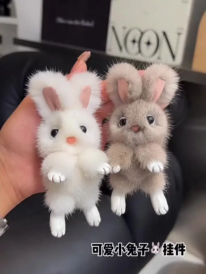 Пушистая Кукла Кролик мех норки брелок кролик женская сумка автомобильный