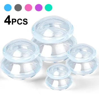 4 PCS Silicone Cupping Therapy Set 4 Massage Therapy Cups For Beginners, Body Sculpting, Massage Therapy, Pain Relief Massager