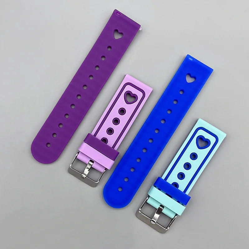 Children's Waterproof Silicone Sport Watch Band - Adjustable 20mm Strap