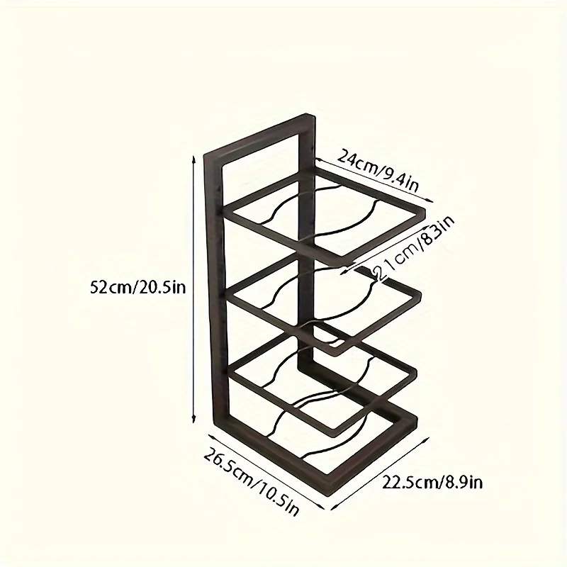 Adjustable stainless steel pot rack – 4-tier multi-function kitchen ...