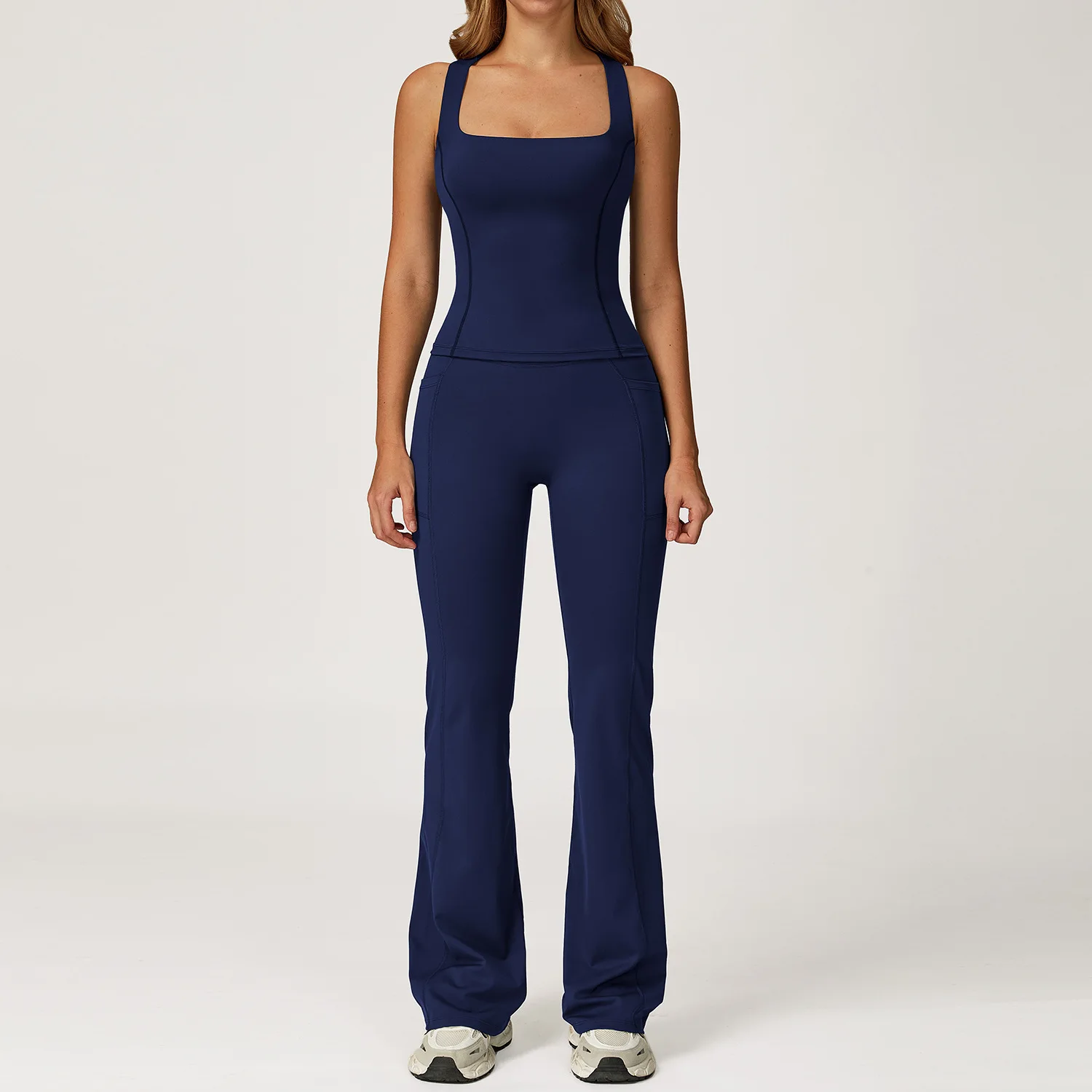 Yoga Set 2 Pieces Workout Outfits Women Clothes Fitness Sportswear Gym Tracksuit High Waist Leggings Sports Bra Athletic Wear 4