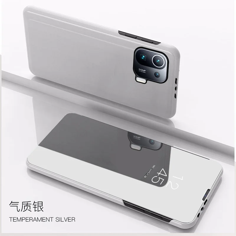 Elegant Smart Mirror Flip Case with Stand - Premium Protective Cover