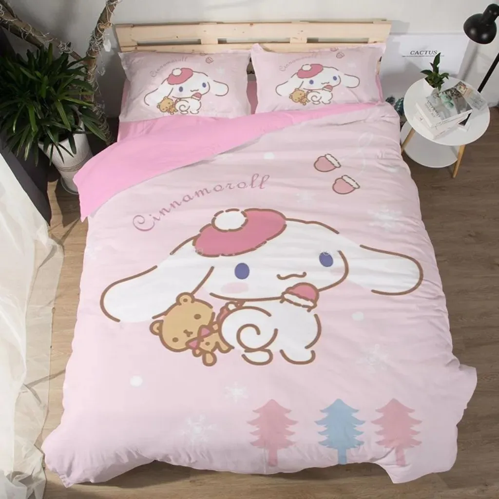 Cinnamoroll Kids Duvet Cover Bedding Set Double Twin King Children Baby Girls Comforter Quilt Cover Bedroom Decorations Gifts