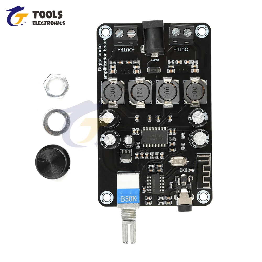 TPA3118D2 Stereo Digital Audio Power Amplifier Board XH-A415 DC12-24V High-Power Adjustable Audio Amplifier Board Amp Module - 2