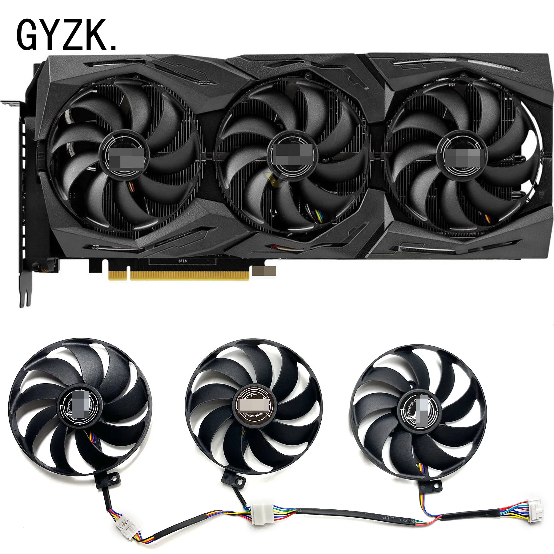 Nuovo Per Asus Radeon Rx5600Xt 5700 5700Xt Rog Strix Oc Ventola Di Ricambio Per Scheda Grafica Fdc10H12S9-C