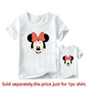 New Mother Kids Tshirts Funny Minnie Mouse Family Matching Outfits Summer White Short Sleeve Mother Daughter Matching Clothes 4