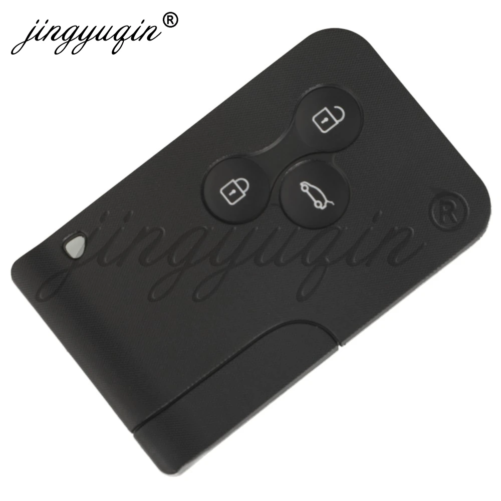 Jingyuqin Remote Key 433Mhz ID46 PCF7947 Chip 3Button For Renault Megane 2 3 Scenic Clio 2003-2008 Upgrade Design Emergency Card