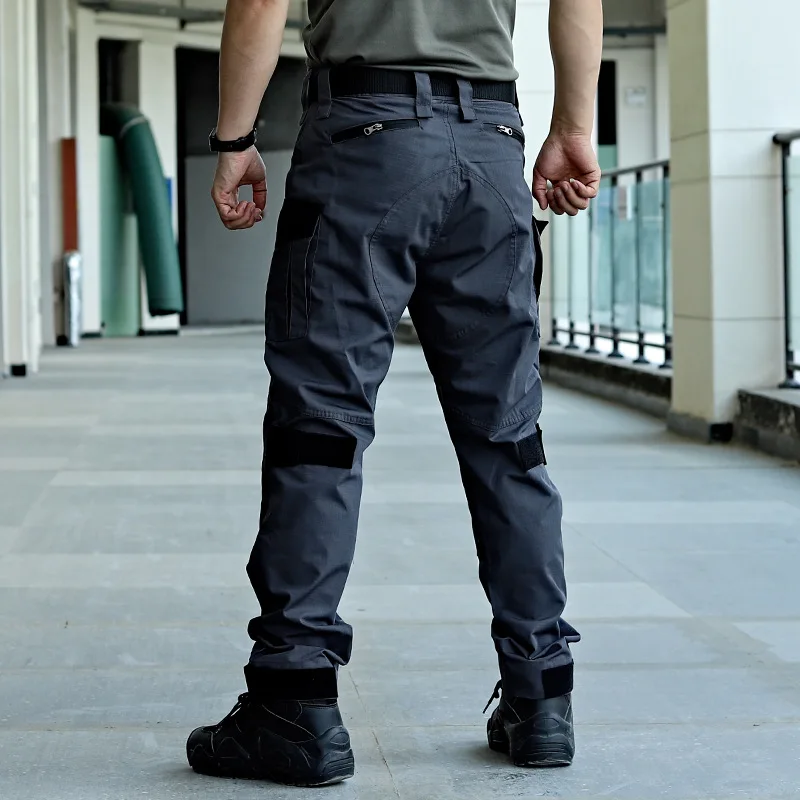 Military Tactical Cargo Pants Men Army Training Trousers Multi Pockets Wear-Resistant Waterproof Pant Male Hiking Casual Pants