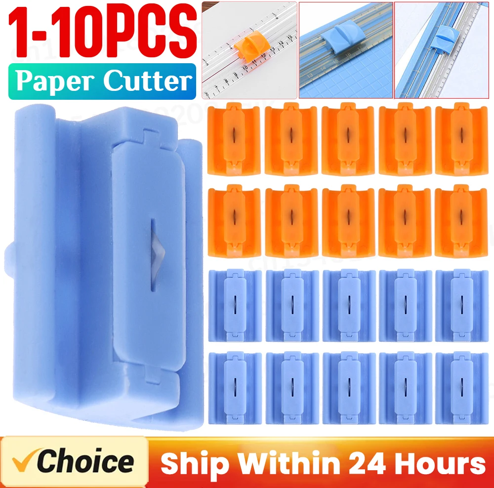 1-10pcs A4 A5 Paper Cutter Paper Cutting Guillotine Replacement Blades Cutter with Pull-out Ruler for Photo Trimmers Scrapbook
