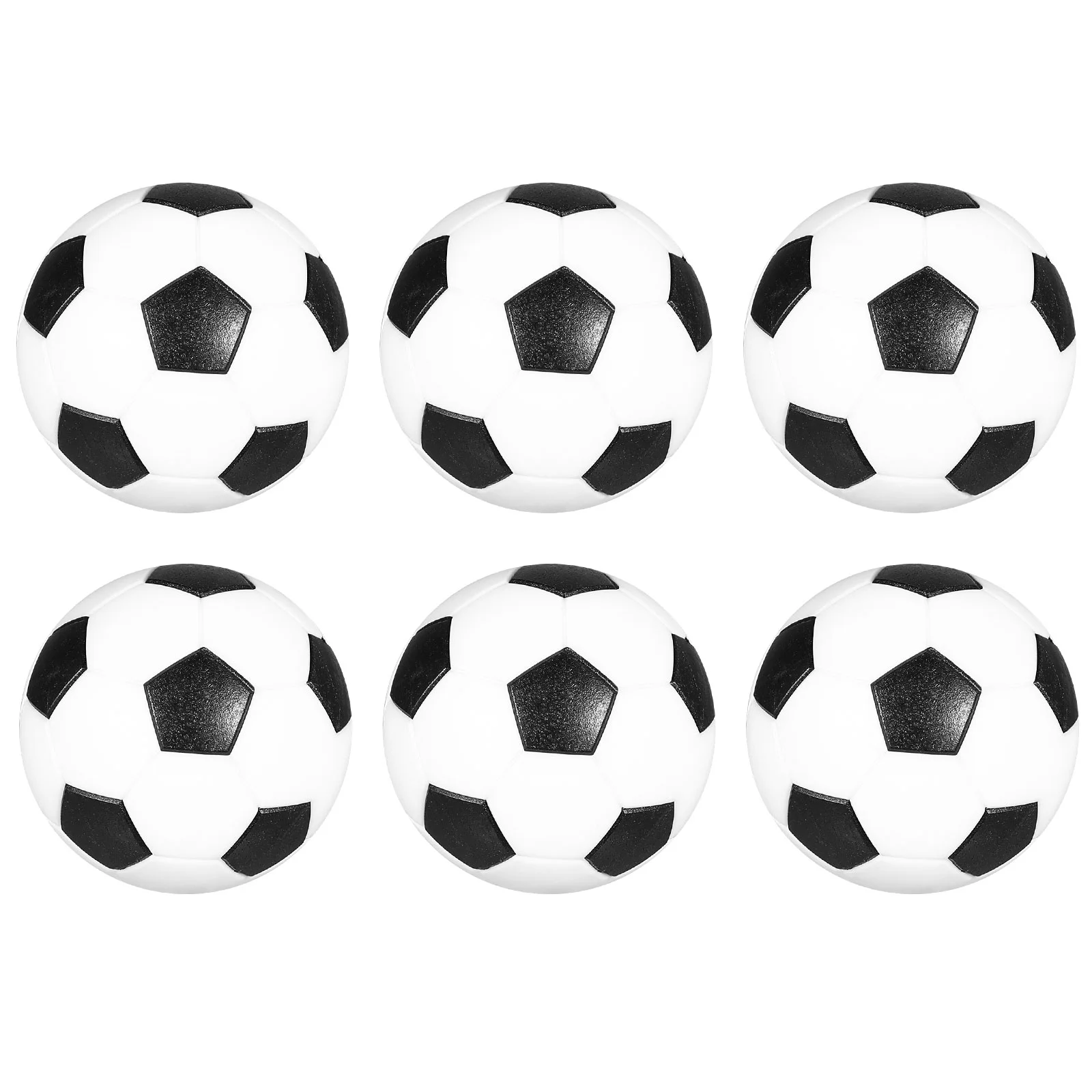 Pelotas de fútbol pequeñas de repuesto para mesa de tamaño estándar en blanco y negro
