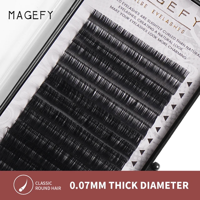 MAGEFY – extensions de cils synthétiques en vison, 16 rangées/étui, 8 ~ 15mm, mélange naturel Premium, fournitures d'extension de cils individuels, maquillage, Salon de beauté