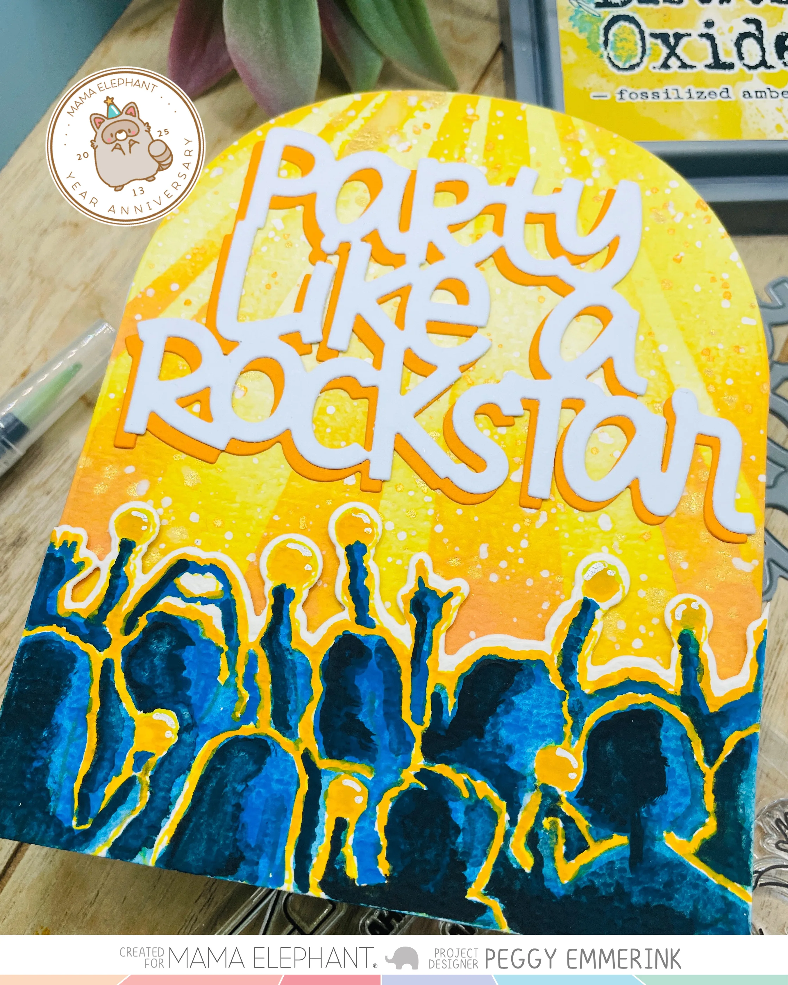 11월 코끼리 스탬프 다이 DIY 스크랩북 새해 명절 인사 카드 콘서트 관객 무대 밴드 마키 숫자 유 록 다이