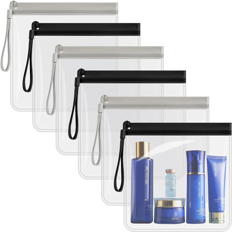 1/2/4 stücke Gepäck Transparent Reise Verwenden Dicht Flug Make-Up Wasserdicht Für Frauen Wiederverwendbare Flughafen Sicherheit Lagerung tasche – Detail 9