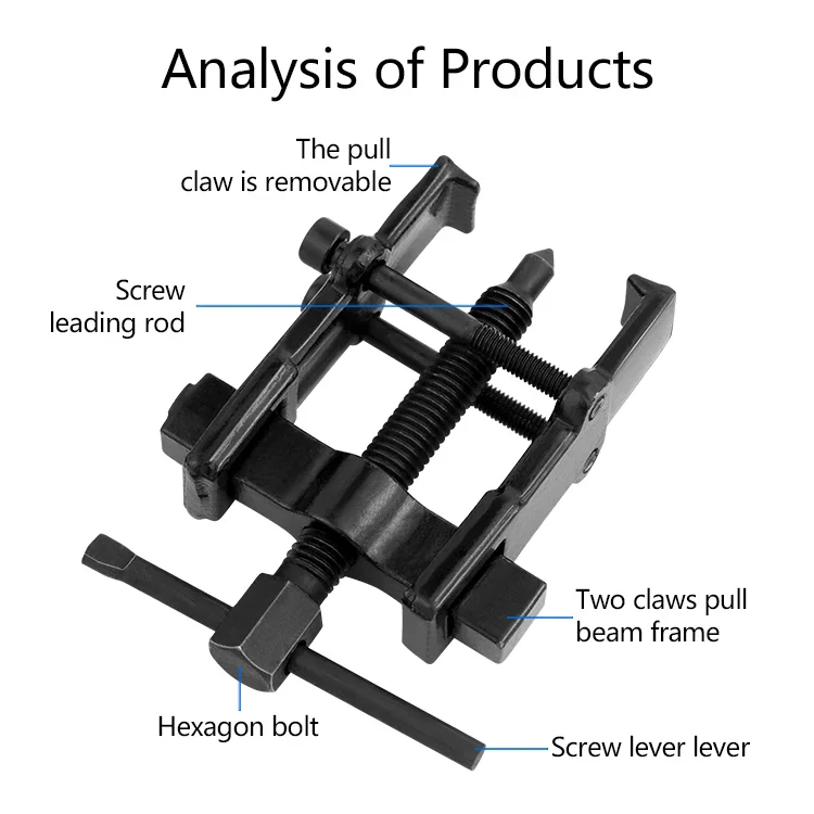 Zwei Klauen Rama Extractors Schmieden Puller Getriebe 2 Zoll 2-Backen Getriebe Lager Pumpe Riemenscheibe Entferner Auto Motorrad Reparatur Werkzeug – Detail 3