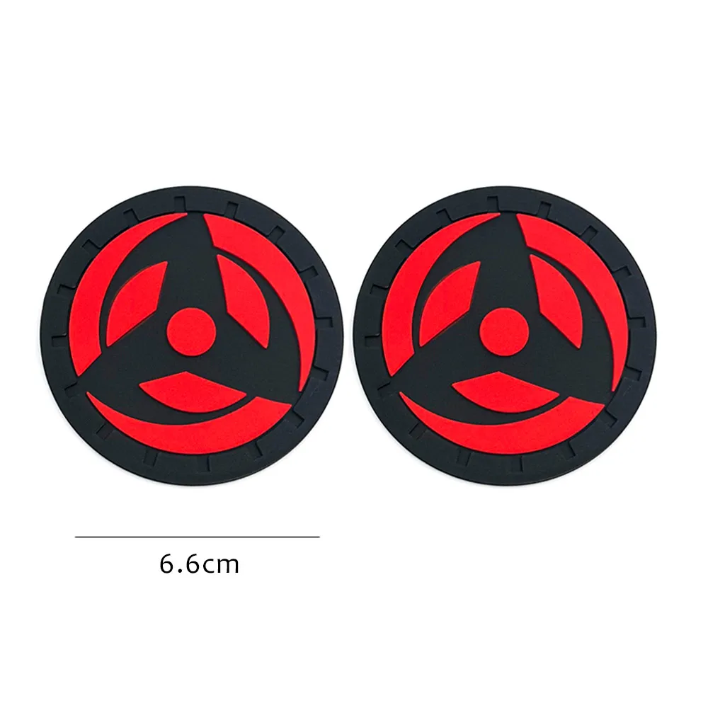 Set of 2 Anti-Slip Car Cup Holder Coaster Mats - Decorative Accessories