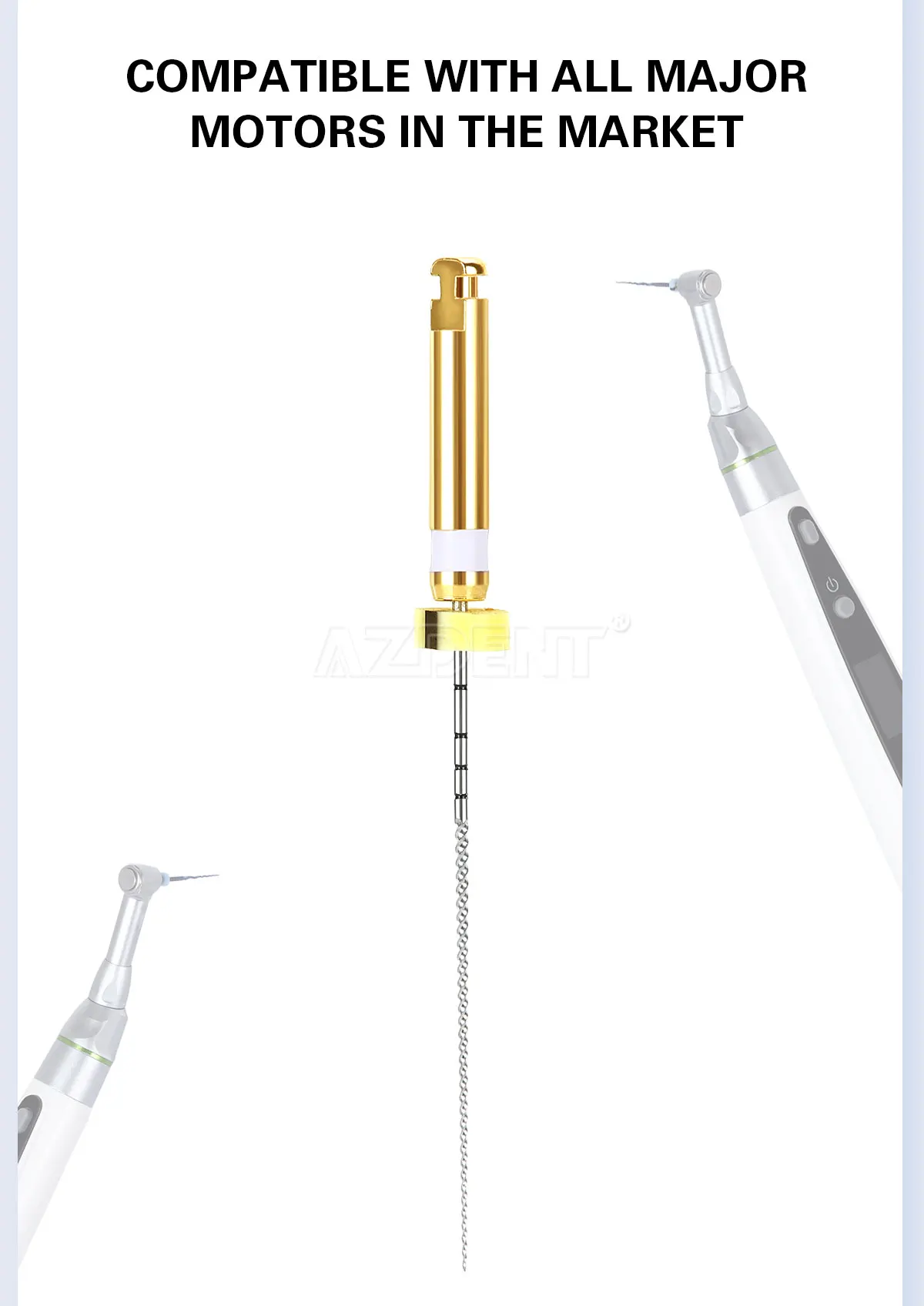 AZDENT Dental-Wegfeilen aus Nickel-Titan, 25 mm, Größe 13 # -19 # Taper 02 Endo File Engine Verwenden Sie Wurzelkanal-Instrumentenwerkzeuge – Detail 5