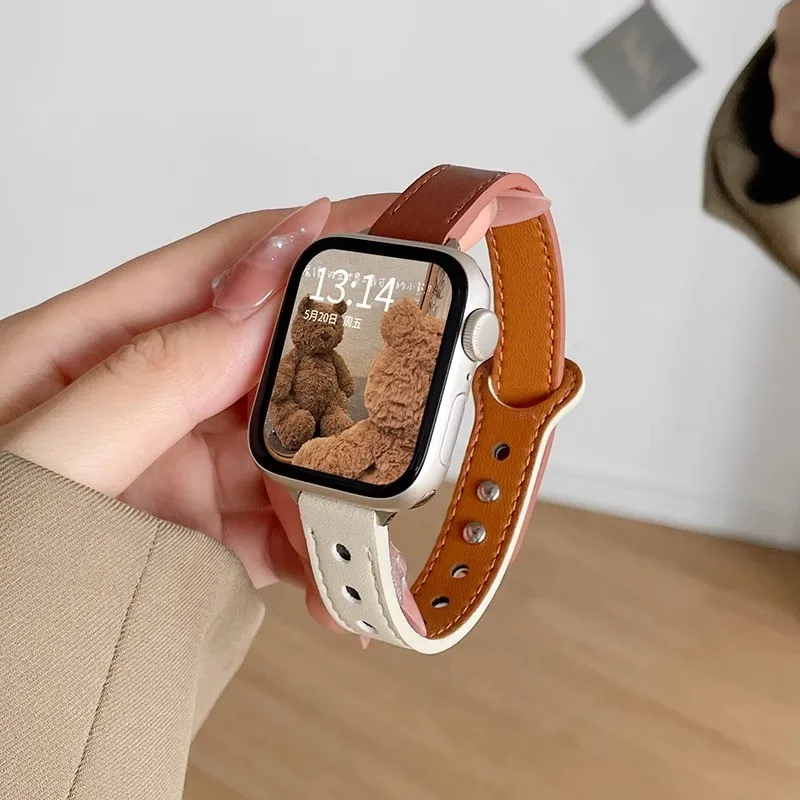 ตัวเลือกสินค้า สายหนังแท้สุดเท่ ใส่ได้ทุกรุ่น Apple Watch
