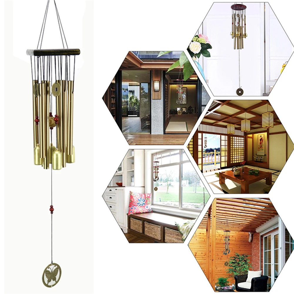 

1PCS Outdoor Metal Wind Chimes Yard GardenBell Wind Chime Window Bells Wall Hanging Decorations Home Decor Horse Fan Wind Chime