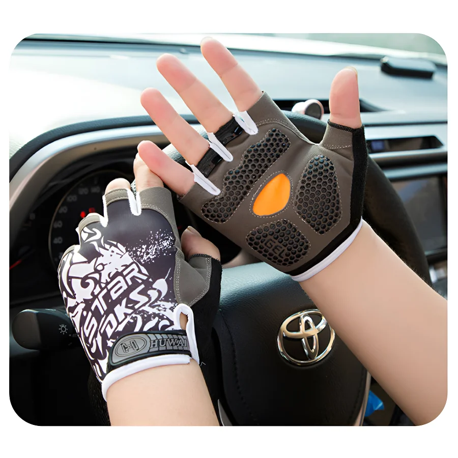Cycling Gloves for Women Men with Anti-Slip Absorbing Pad,Light Weight Half Finger for Cycling Workout Training Bicycle Gloves 6