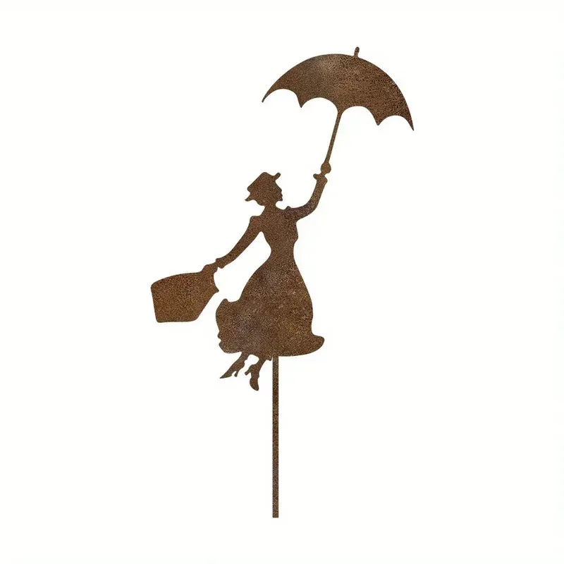 Vintage-Style Rusty Garden Stake 5