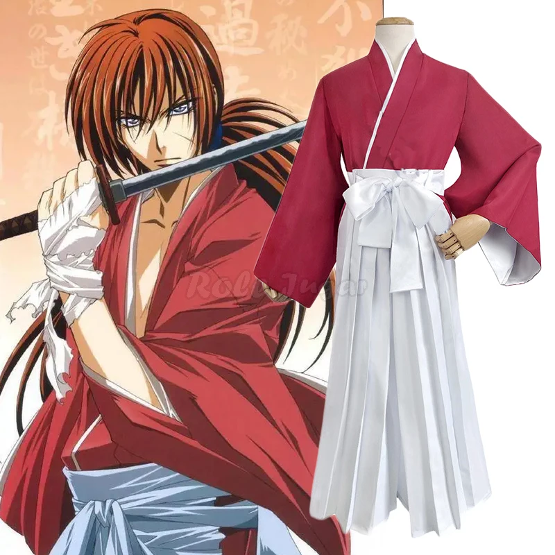  Himura Kenshin Cosplay Costume Anime Rurouni Kenshin Himura  Kenshin Robe Kimono Outfit for Halloween Carnival : Clothing, Shoes &  Jewelry