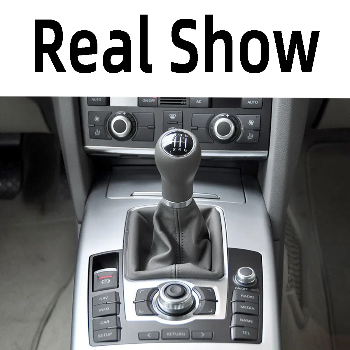 Silver Chrome MMI Surround Trim Car Center Console Gear Shifter Bezel Panel for Audi A6 4F C6 Avant RS6 2005-2011 4F0864260A