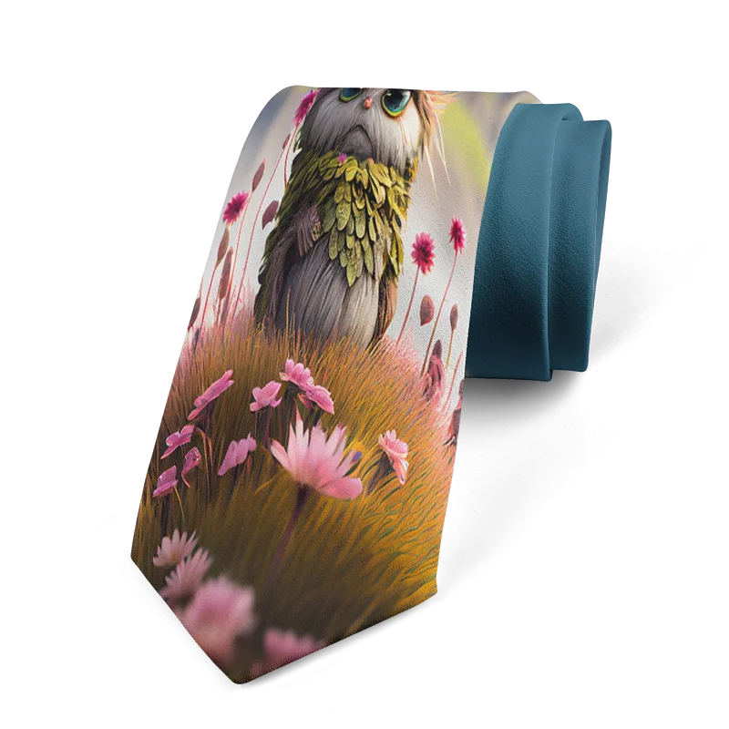 Cartoon Necktie 3D Printing Harajuku Fashion Kawaii Unisex 8CM Slim Dating Wedding Party Tie Cosplay