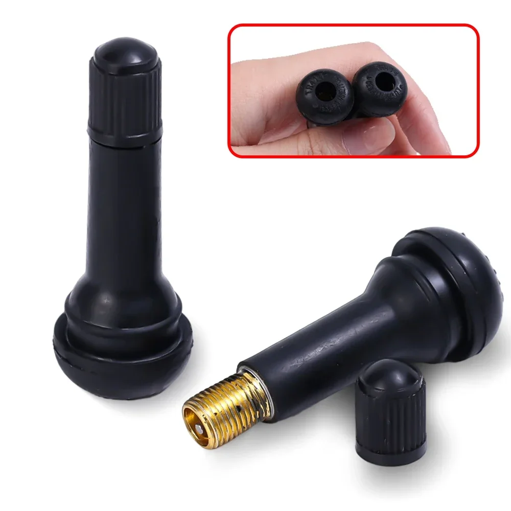 TR413 TR414 Vacuum Tire Valve Nozzle with Dust Cap Car Motorcycle Bicycle Snap-in Tubeless Tyre Rubber Valve Replaceable Parts 6