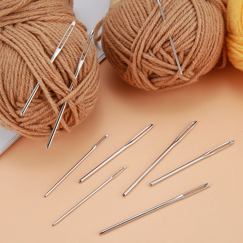 9 PCS Large Eye Blunt Sewing Needles Cross Stitch Knitting Needle Handmade Leather Embroidery Thread Needle Sewing Accessories - 2
