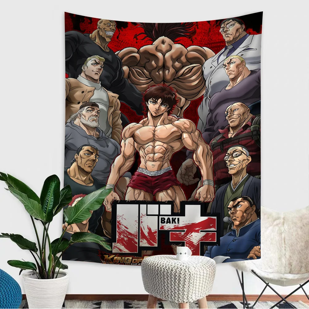 

Japanese Anime Baki Hanma DIY Wall Tapestry Art Science Fiction Room Home Decor Wall Art Decor